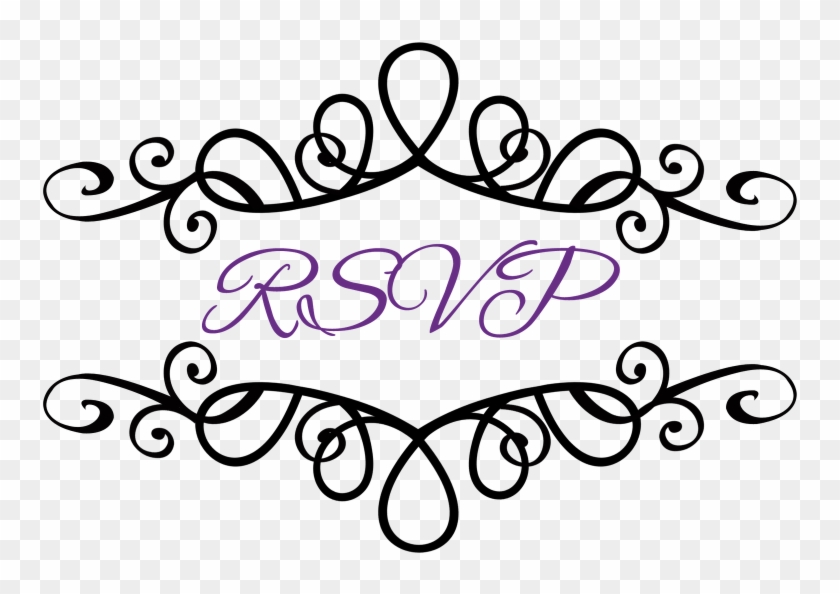 Pin Wedding Scroll Clipart - Rsvp Clipart #1346414