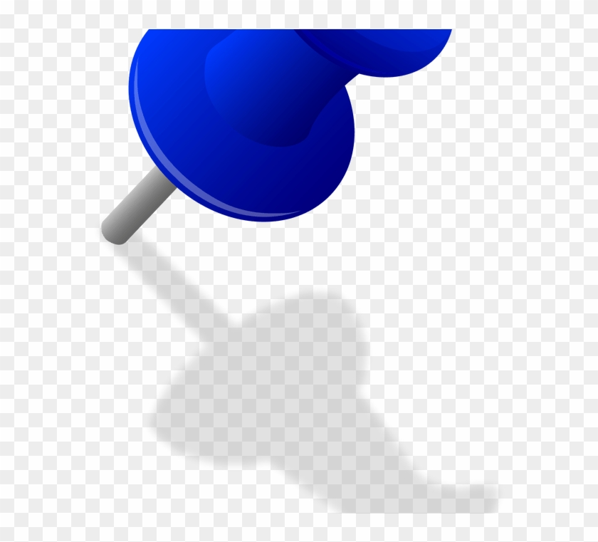 Blue Thumbtack In Wall Free Clip Art - Wall #1346421