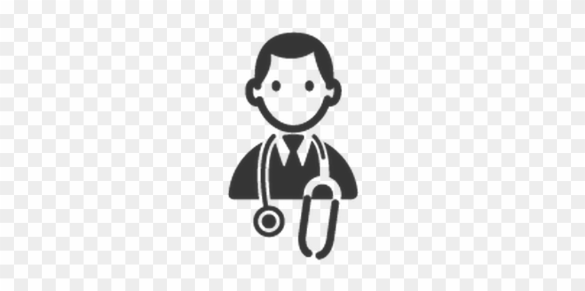 Nice Doctor With Patient Clipart Professions Black - Black And White Doctor Clip Art #1346492