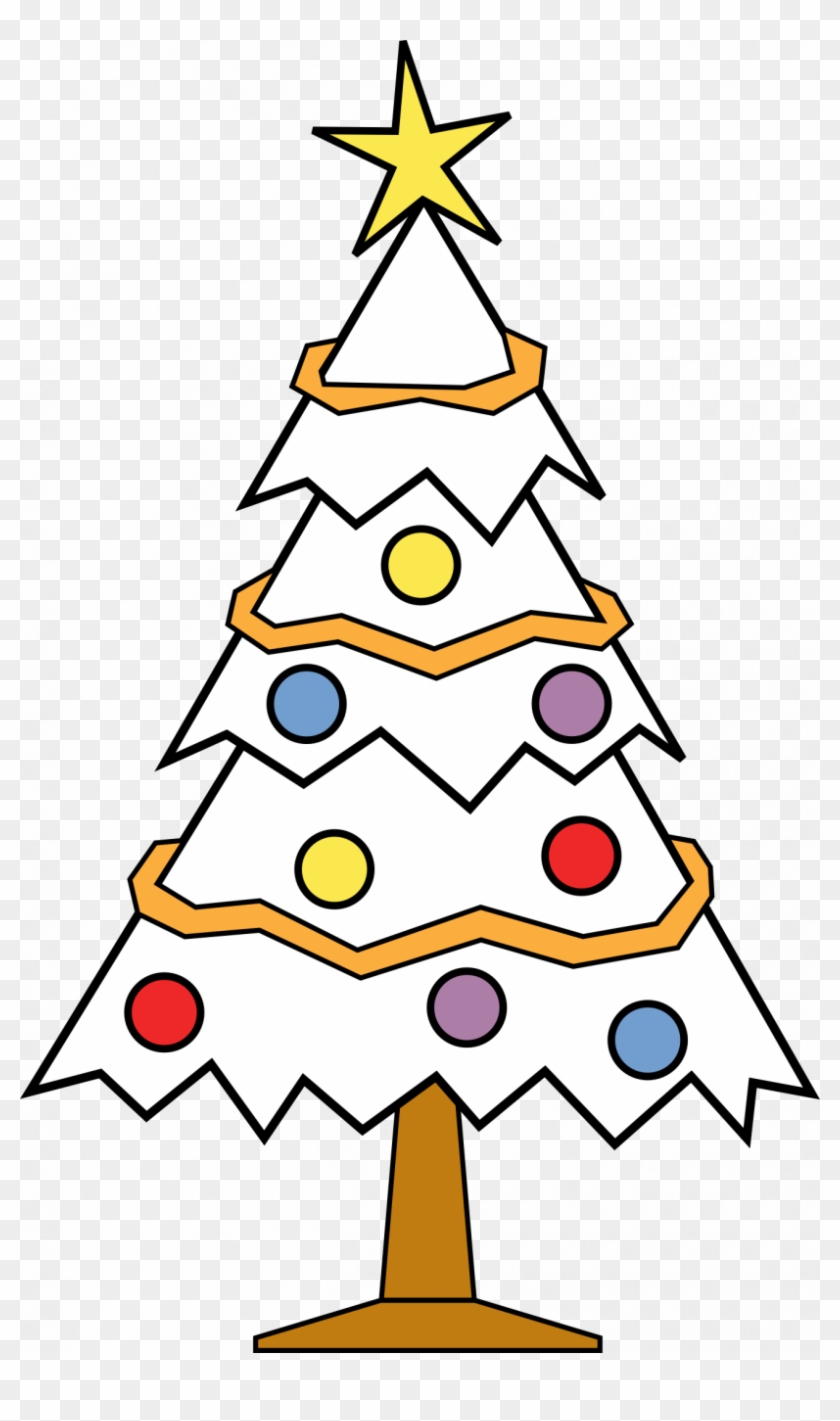 Christmas Ornament Black And White Tree Ornament Clipart - Christmas Tree Ki Drawing #1346546