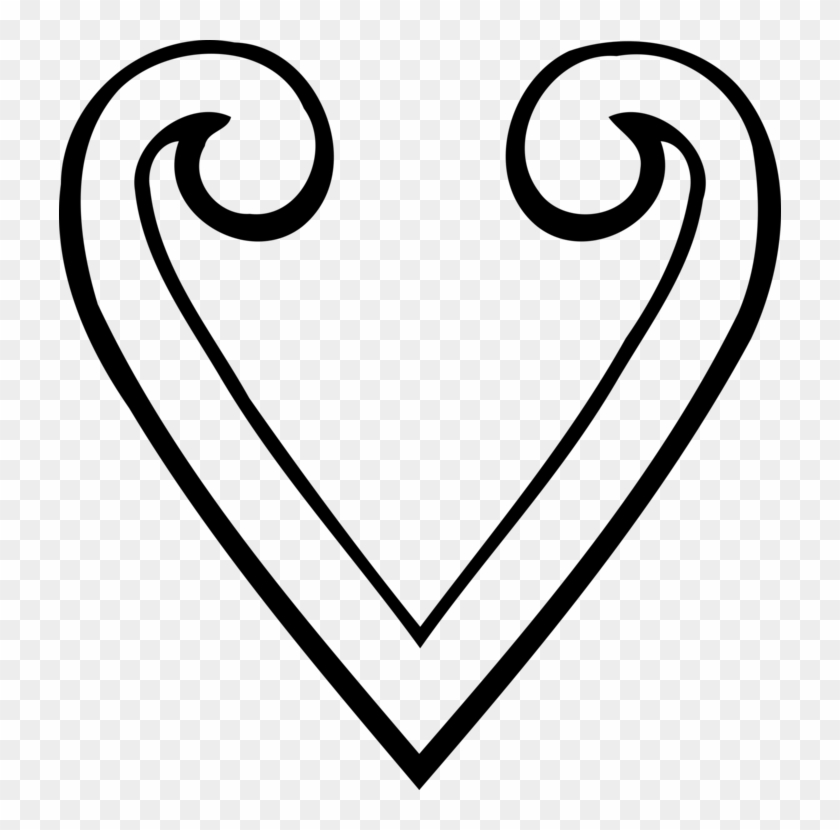 Heart Drawing Computer Icons Valentine's Day - Stylised Heart #1346664
