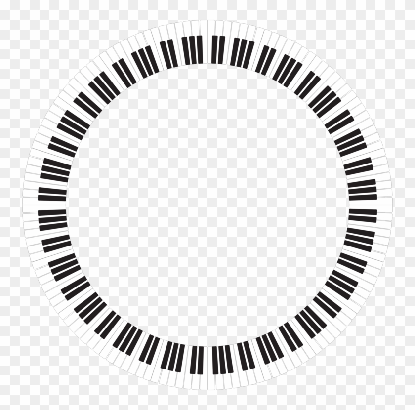 Musical Keyboard Piano Circle - Piano Keys Circle Png #1346709