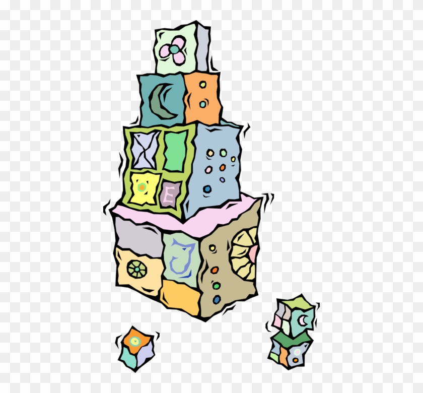 Vector Illustration Of Child's Play Toy Building Blocks - Vector Illustration Of Child's Play Toy Building Blocks #1346759