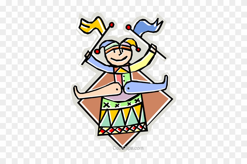 Court Jester Royalty Free Vector Clip Art Illustration - Court Jester Royalty Free Vector Clip Art Illustration #1346887