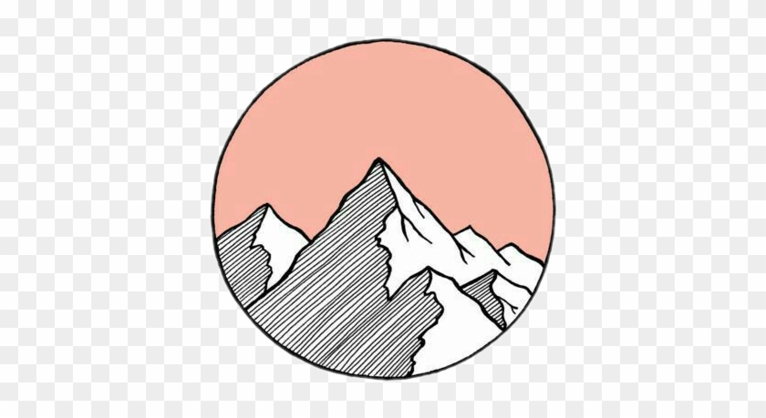 Mountains Sketch Sticker #1346900