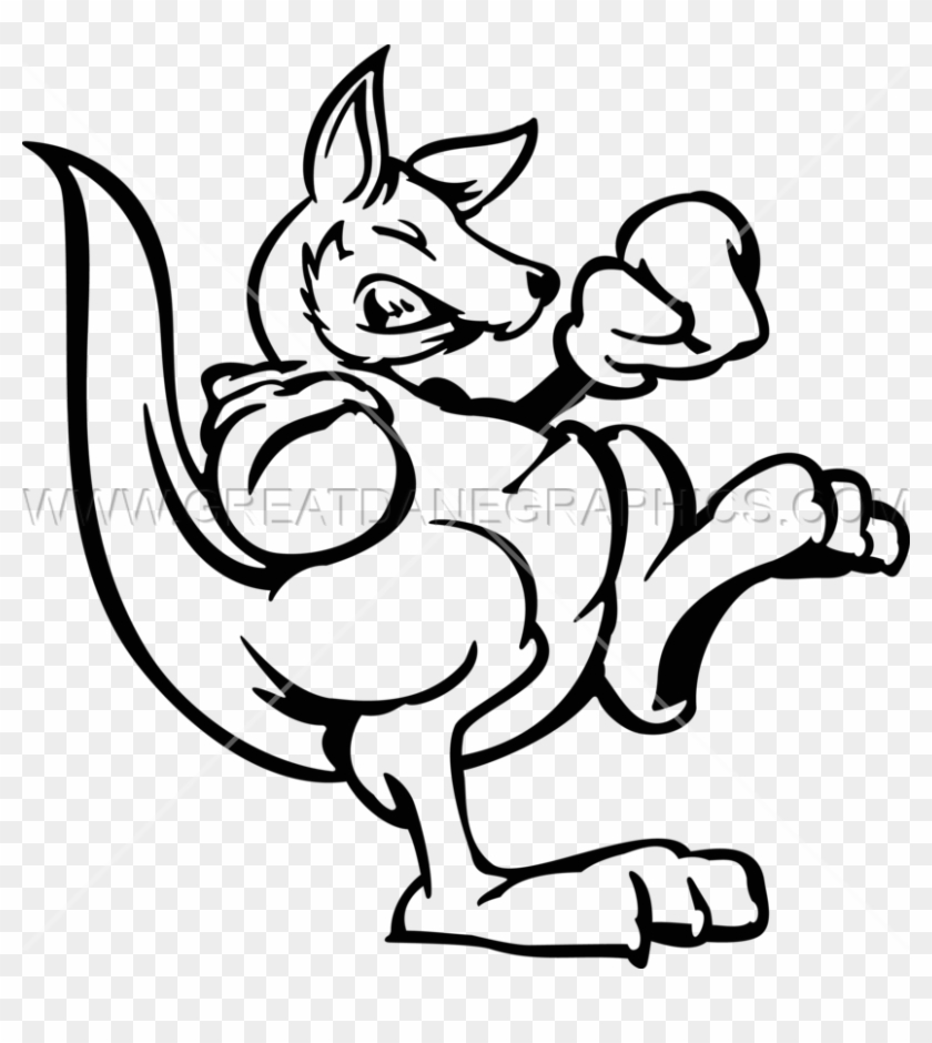 Boxing Kangaroo - Boxer Kangaroo Drawing #1347005