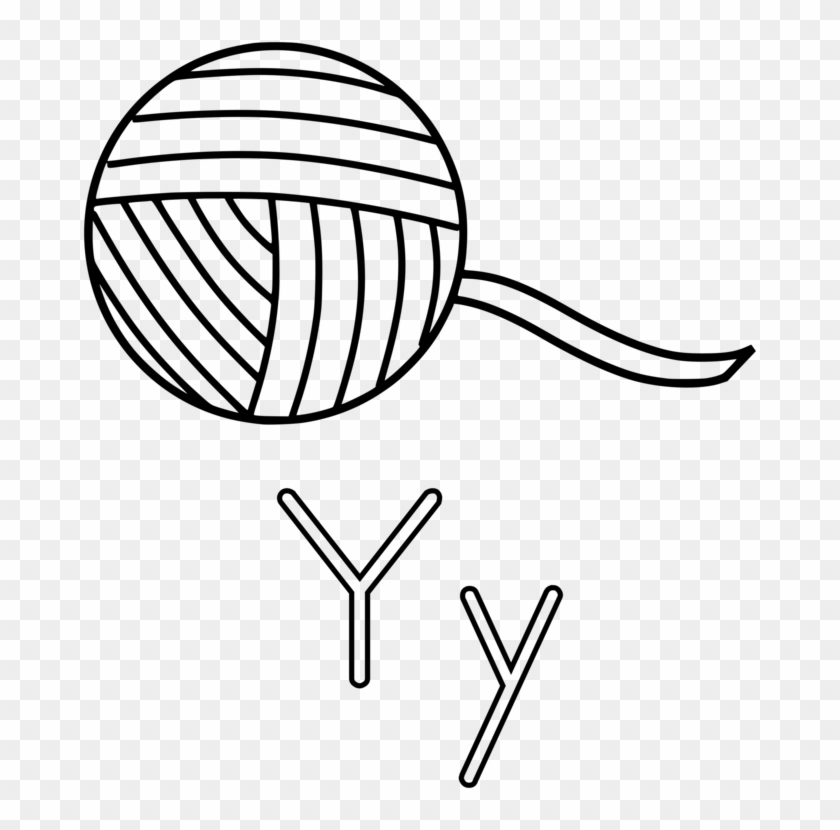 Y Is For Yarn - Ball Of Yarn Clipart #1347063