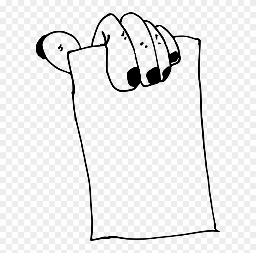 Paper Computer Icons Drawing Download Cartoon - Hand Hold Piece Of Paper Png #1347147