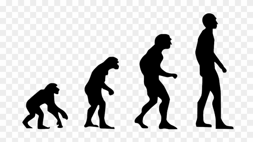 Some Transitions Take Longer Than Others - Evolution Of Man Silhouette #1347200
