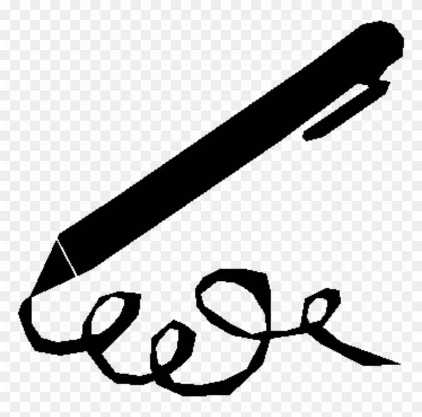 Paper Pens Drawing Black And White Cartoon - Pen And Paper Cartoon #1347310