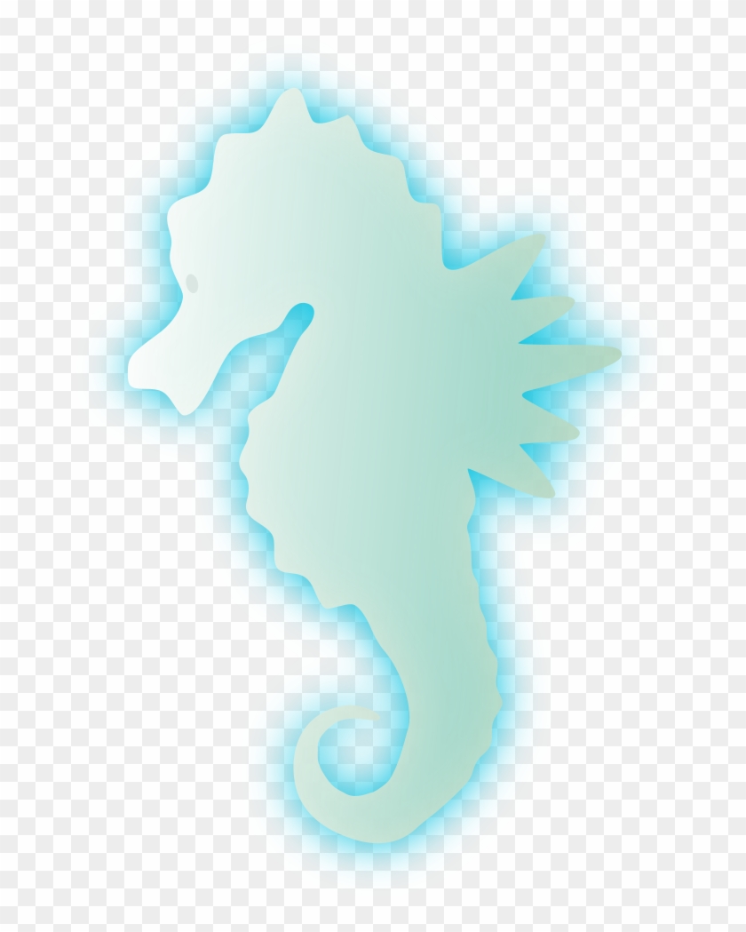 Glowing Seahorse Vector Royalty Free Clipart, Cartoon - Clip Art #1347464