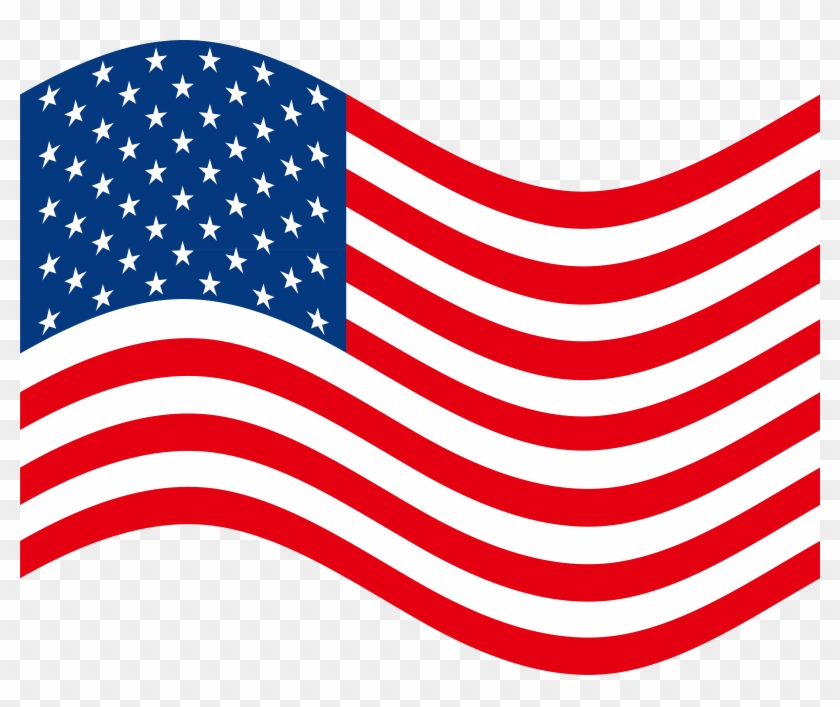American Flag Clipart - Bandera Estados Unidos Dibujo #1347485