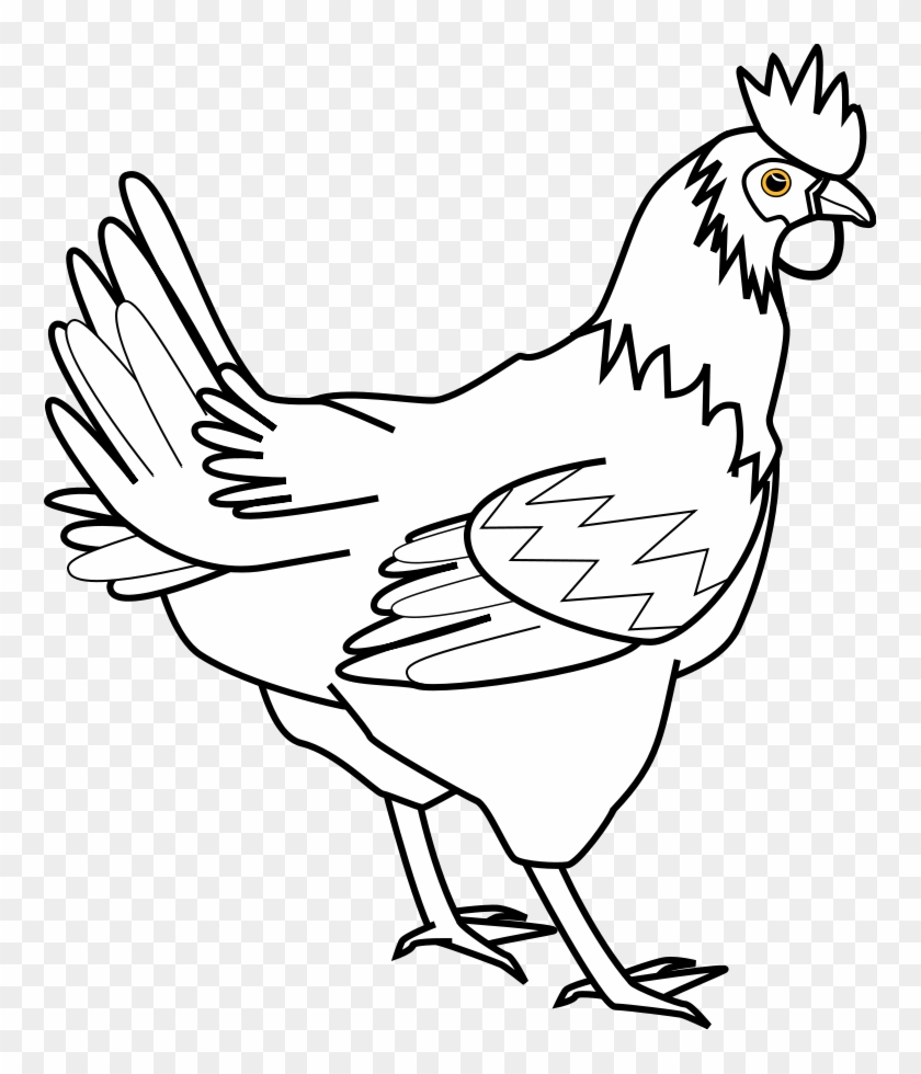 Farm Animals Animal Free Black White Images - Chicken Clip Art - Free  Transparent PNG Clipart Images Download