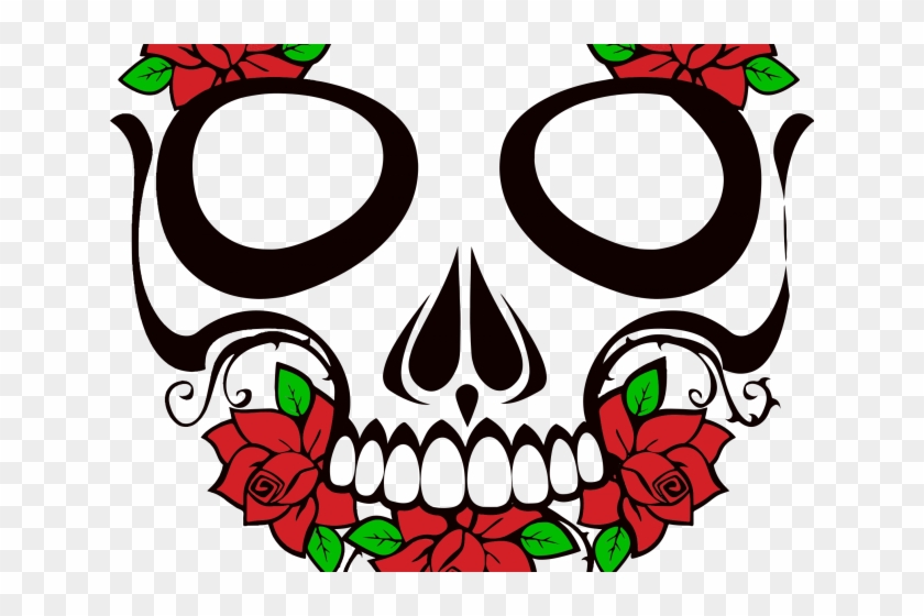 Sugar Skull Clipart Rose - Sugar Skull Transparent Background #1347662