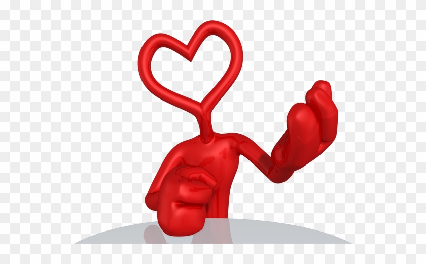 A Three Dimensional Humanoid Model With Heart Shaped - Love #1347763