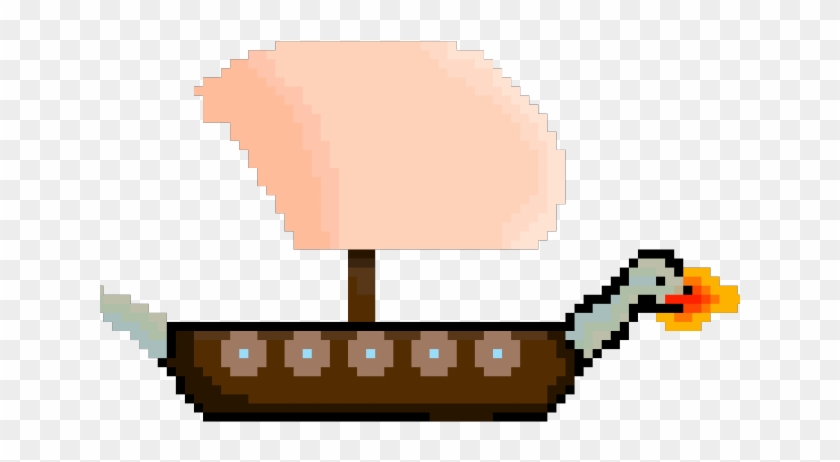 Viking Ship Clipart Transparent - Viking Ship Pixel Art #1347790