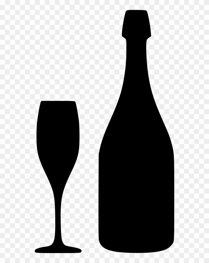 Download Free Champagne Bottle Svg Clipart Wine Glass - Svg Free Wine Bottle Svg #1347813