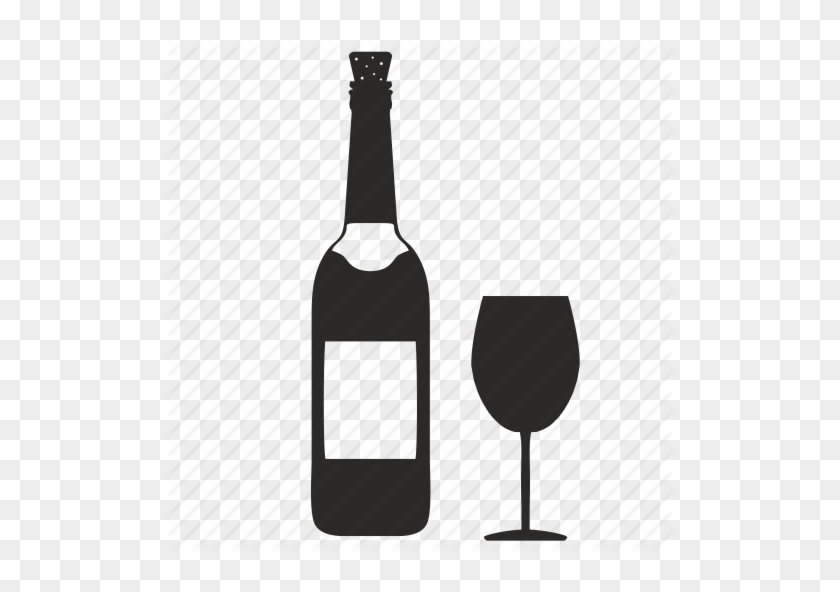 Wine Icon Png Clipart Wine Glass Champagne - Wine Bottle Icon Transparent #1347818
