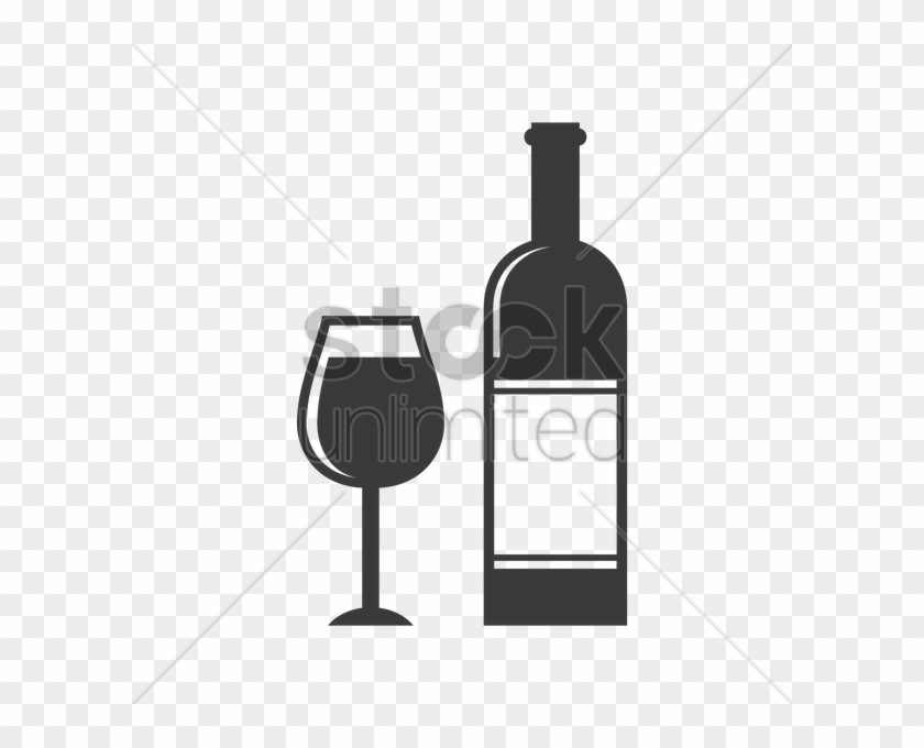 Wine Bottle And Glass Clipart Wine Glass Red Wine Wine - Wine Bottle And Glass Clipart #1347821