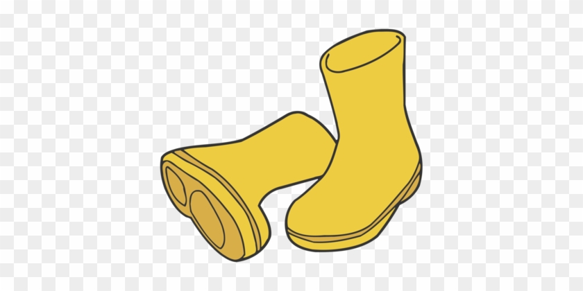 Wellington Boot Shoe Cowboy Boot Clothing - Yellow Rain Boots Clipart #1347864