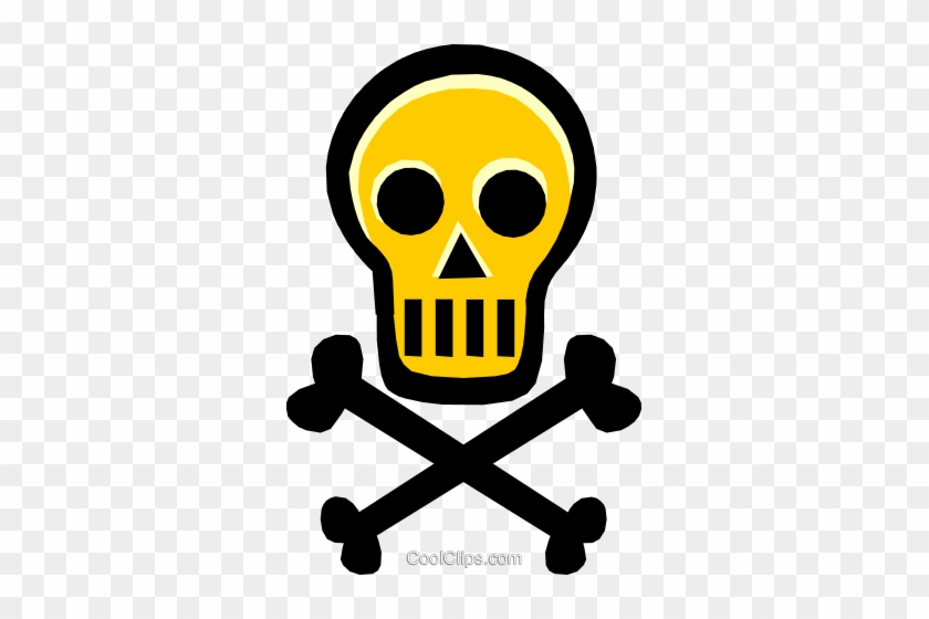 Skull And Crossbones Royalty Free Vector Clip Art Illustration - Toxic Clipart #1347873