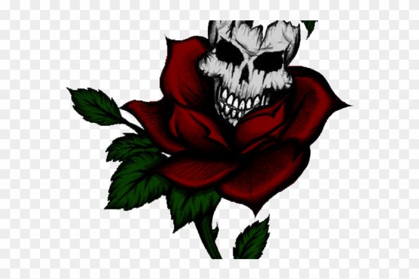 Rose Tattoo Clipart Leave - Transparent Tattoo Of A Rose #1347894