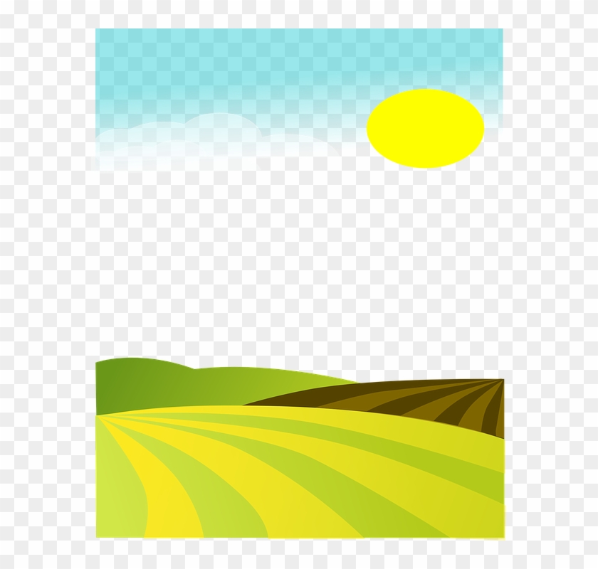 Farm Land Vector Clipart Field Clip Art - Campo De Cultivo Vector #1347921