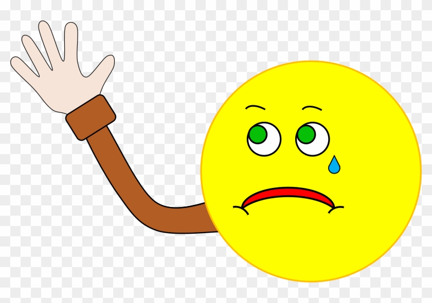 Hi Clipart Farewell - Smiley Face Waving Bye #1347952