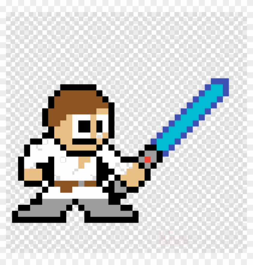 Modèle Pixel Art Star Wars Clipart Luke Skywalker Anakin - Pixel Art Luke Skywalker #1347967