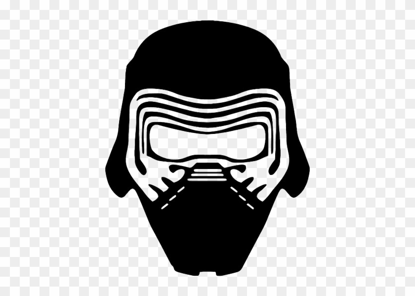Clip Art Royalty Free Stock Clip Hair Jaw - Kylo Ren Mask Outline #1347968