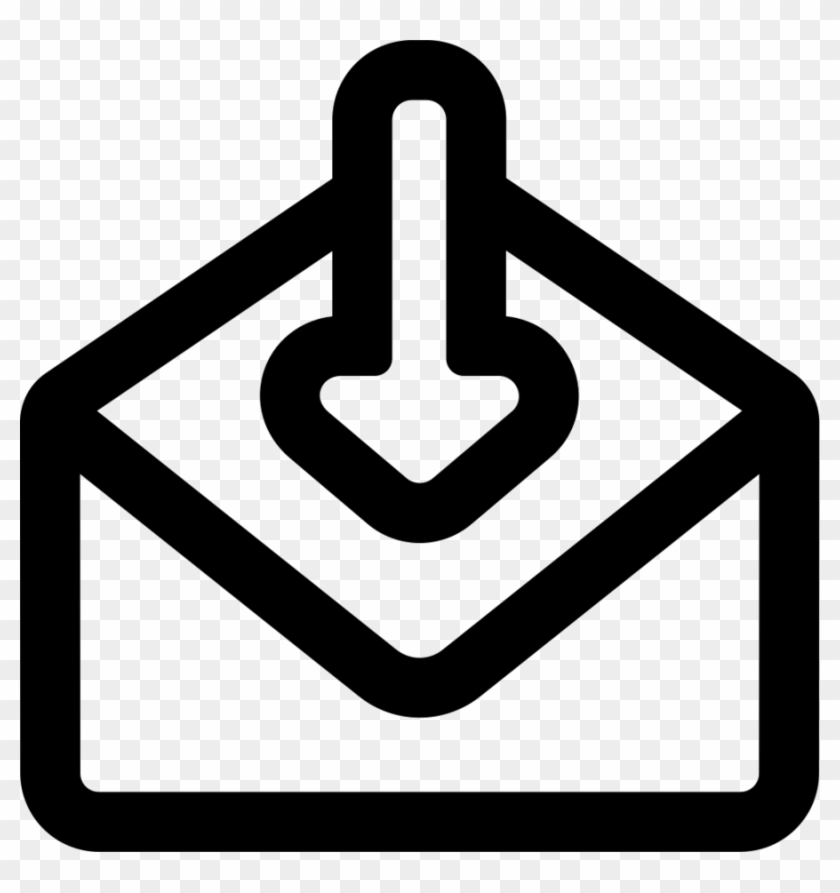 Receiving Symbol Clipart Arrow Symbol Email - Receive Email Icon #1348026