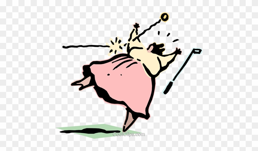 Woman Playing Golf Royalty Free Vector Clip Art Illustration - Woman Playing Golf Royalty Free Vector Clip Art Illustration #1348232