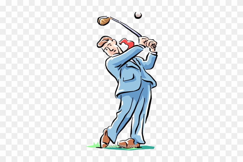 Businessman Golfing Royalty Free Vector Clip Art Illustration - Direct Labor Cost #1348245