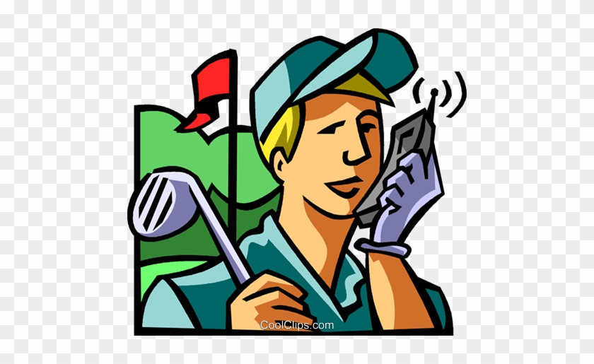 Golfer Talking On His Cell Phone Royalty Free Vector - Golfer Talking On His Cell Phone Royalty Free Vector #1348249