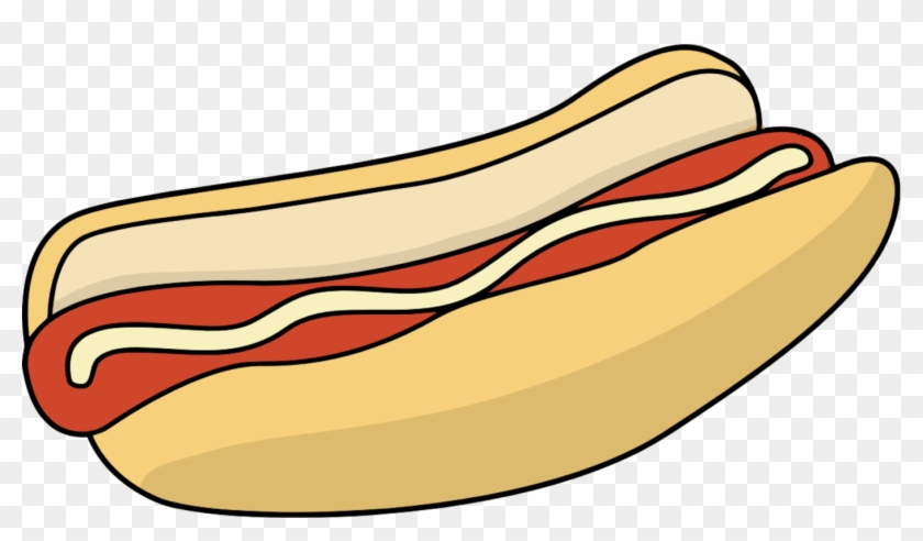 Hot Dog Bun Drawing Bread Sandwich - Hotdog With Bun Drawing #1348296