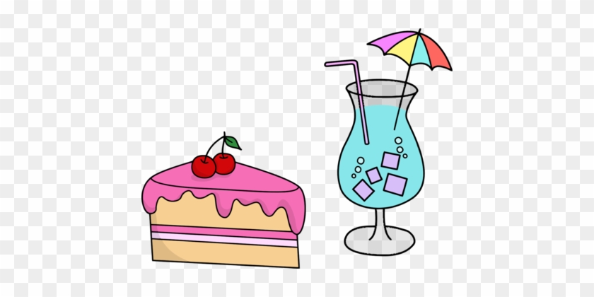 Drawing Animation Animated Cartoon Cake - Cake And Drink Cartoon #1348298