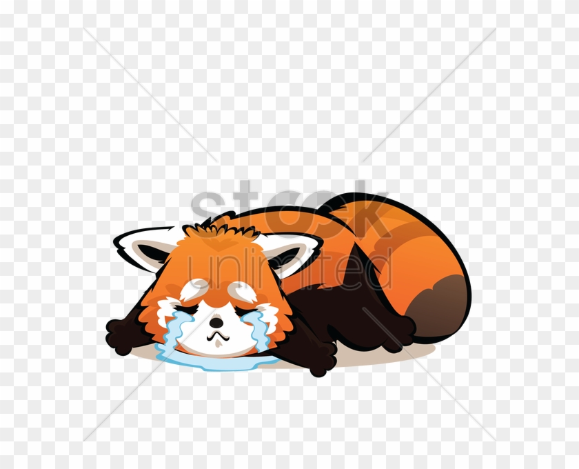 Cartoon Red Panda Crying Clipart Giant Panda Red Panda - Illustration #1348381