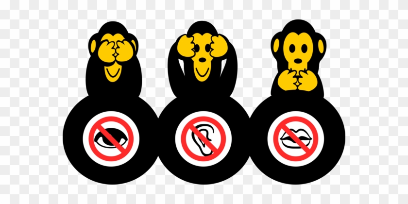 Sticker Three Wise Monkeys Remix Smiley - Clip Art #1348416