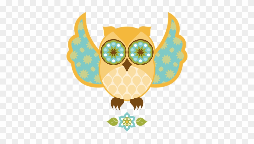 Flying Owl - Bohemian Owl - Framed Tile #1348419