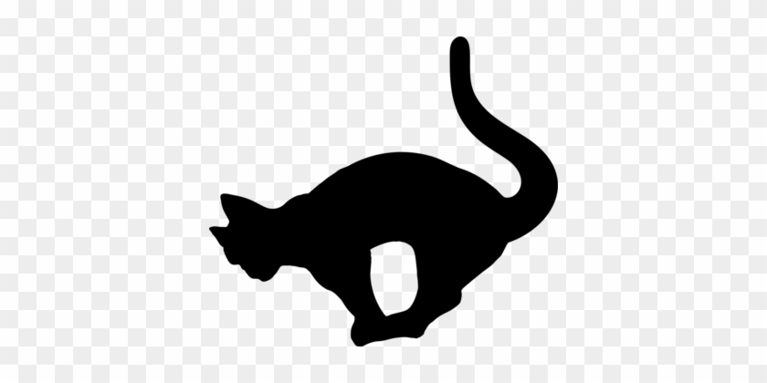 Cat Animal Silhouettes Computer Icons Wikimedia Commons - Leaping Black Cat Pngs #1348498