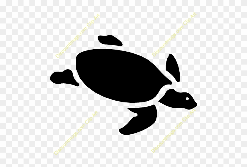 Download Sea Turtle Clip Art Clipart Sea Turtle Clip - Turtle Swimming Black And White Png #1348566