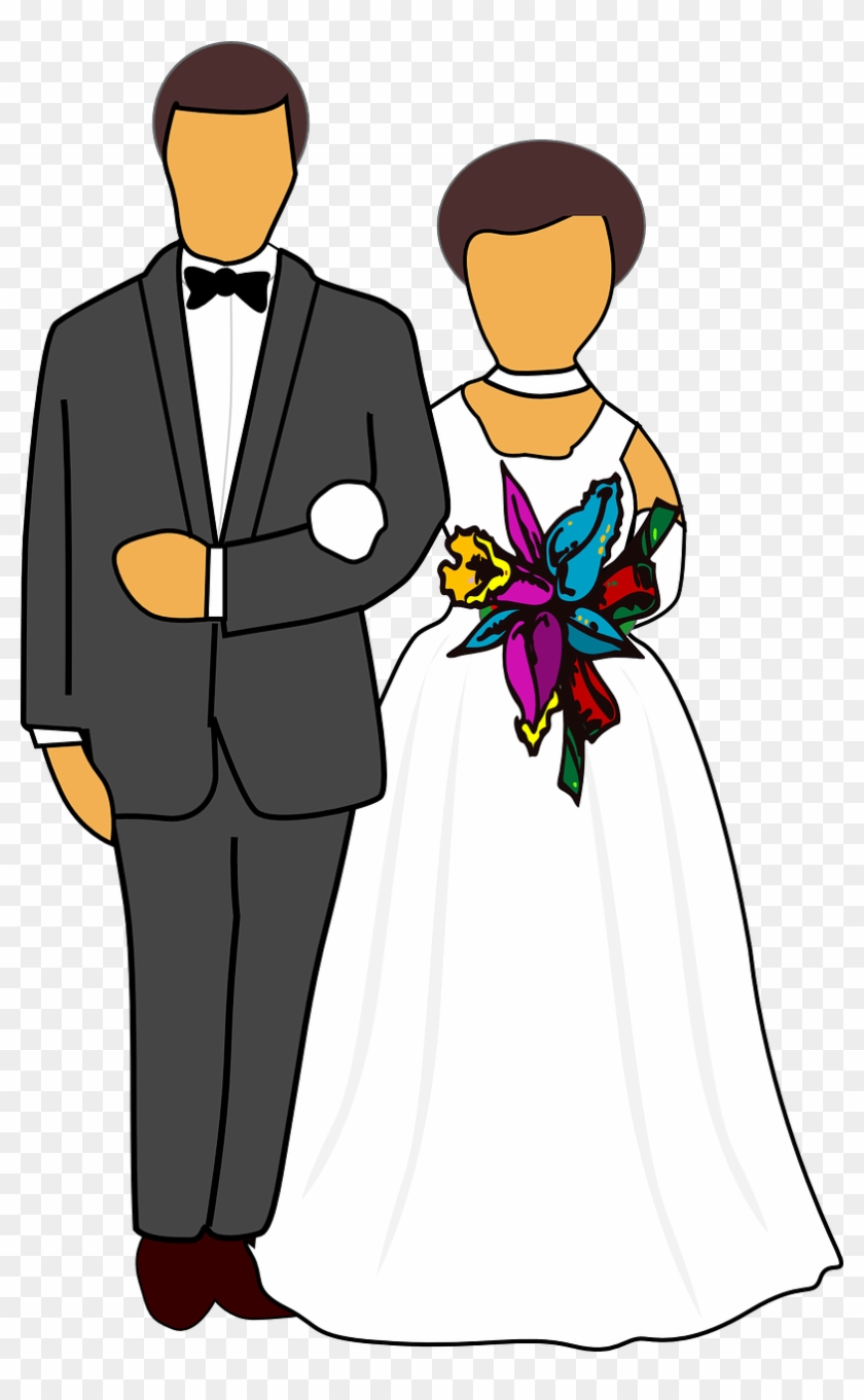 Wedding, Wedding, Couple, Bride, Broom, Bouqette - Pengantin Vektor #1348617