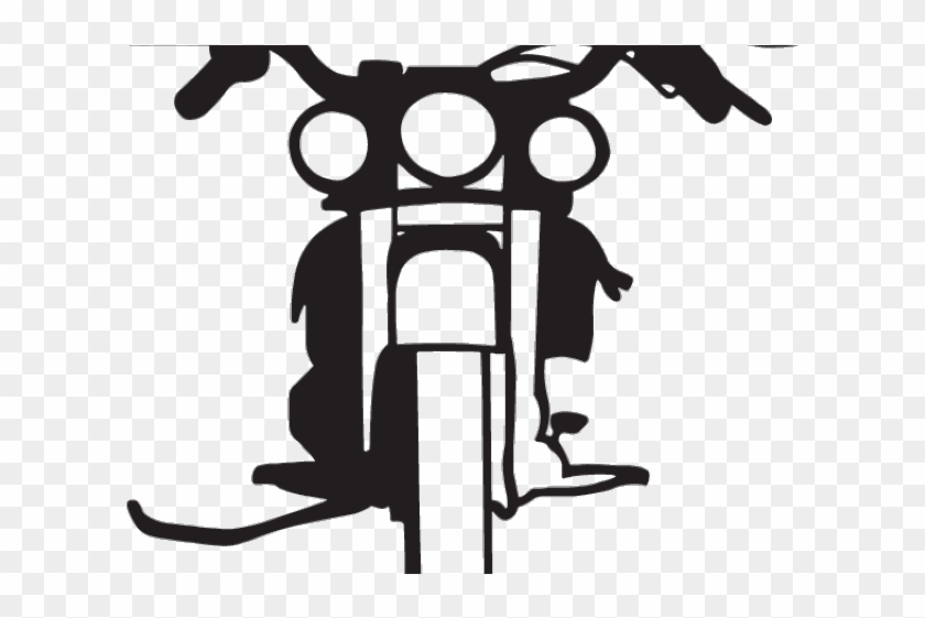 Biker Clipart Motorcycle Front - Motorcycle Front Cartoon Png #1348631