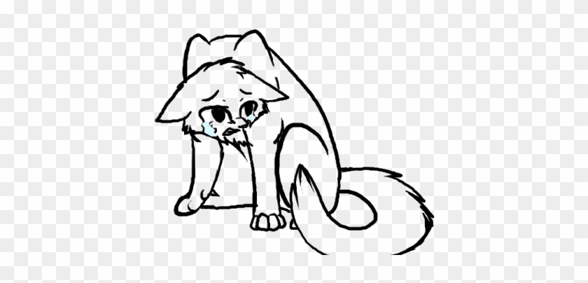 Sad Cat Lineart By Soulcats-d5 - Draw A Sad Cat #1348645