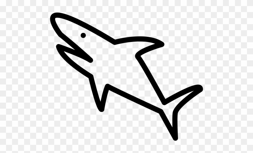 69 Shark Clipart Icons - Shark Icon White #1348659