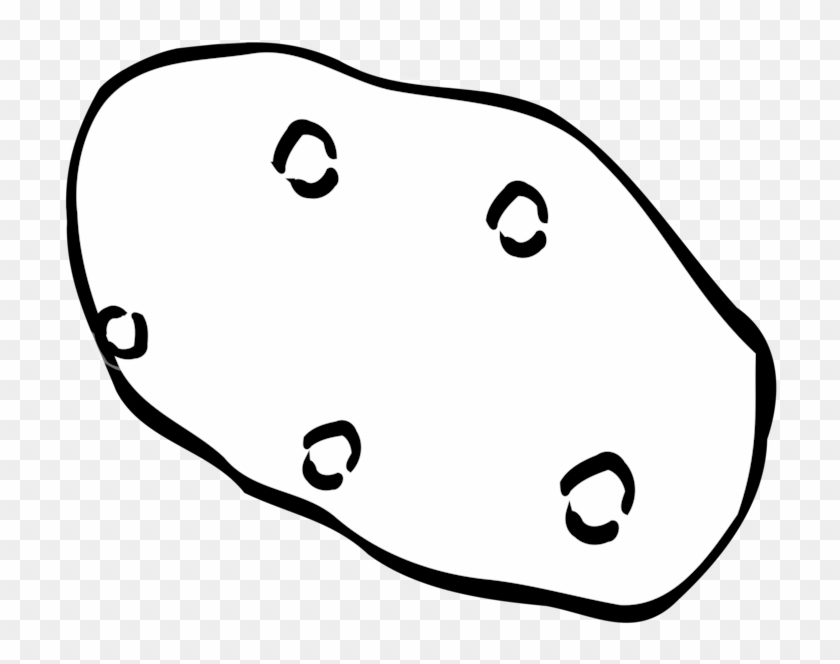 Vegetable,free Vector Graphics - Black And White Potato #1348722