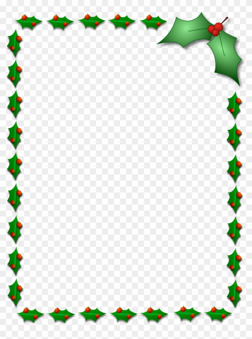 Free Download Christmas Holly Border Clipart Borders - Christmas Page Borders Png #1348843