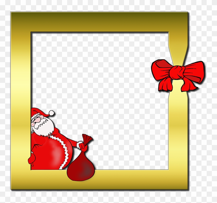 Khung Hình Noel Clipart Picture Frames Clip Art - Cornice Babbo Natale #1348846