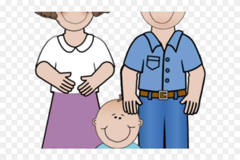 Small Clipart Family Member - Family Of 3 Cartoon - Free Transparent PNG  Clipart Images Download