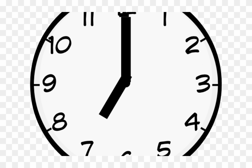 Clock Clipart 7 Am - It's Quarter To Six #1348918